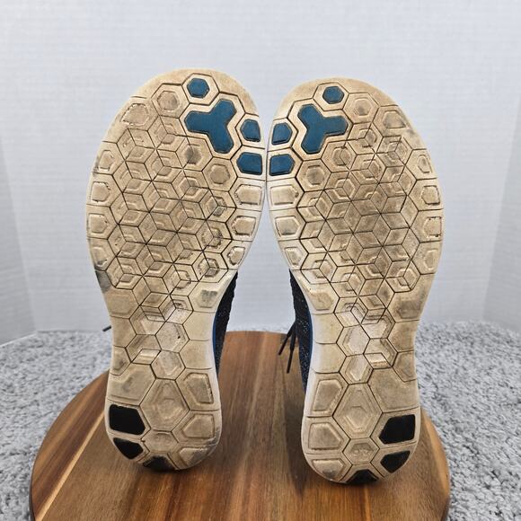 Nike Mens 11 Free 4.0 Flyknit Blue Gray Athletic Daily Running Shoe 631053-014 - Picture 9 of 13